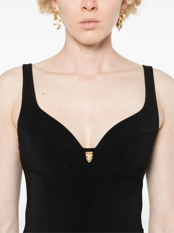 Elisabetta Franchi cup-cut Midi Dress | Black | FARFETCH JO
