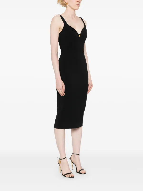 Elisabetta Franchi cup-cut Midi Dress | Black | FARFETCH JO