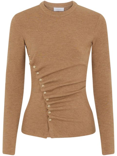 Rabanne Temporary draped-detail knitted top Women