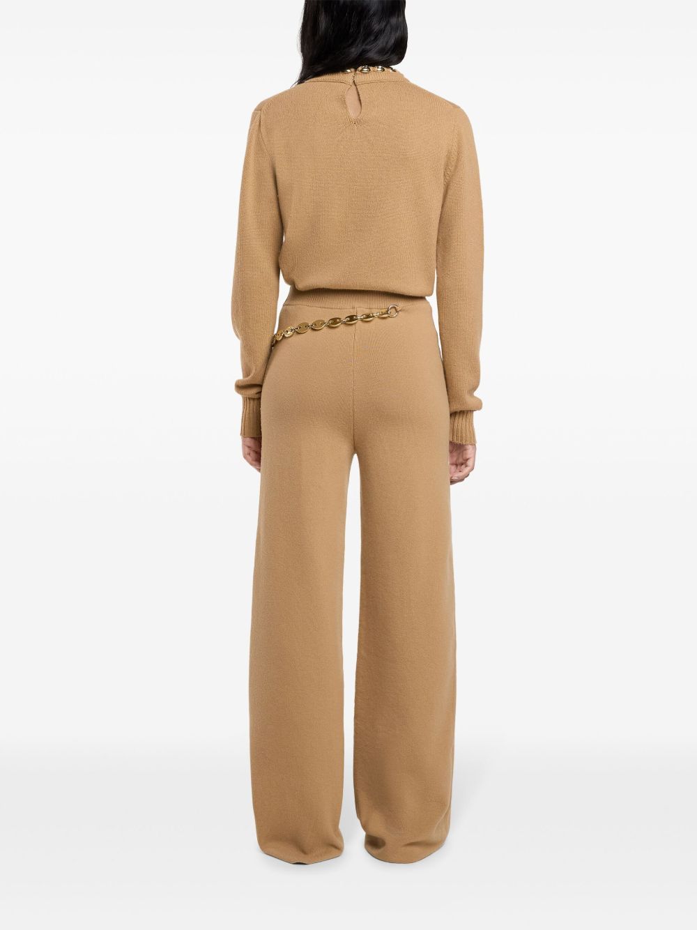 How to shop Rabanne belted knit trousers Women