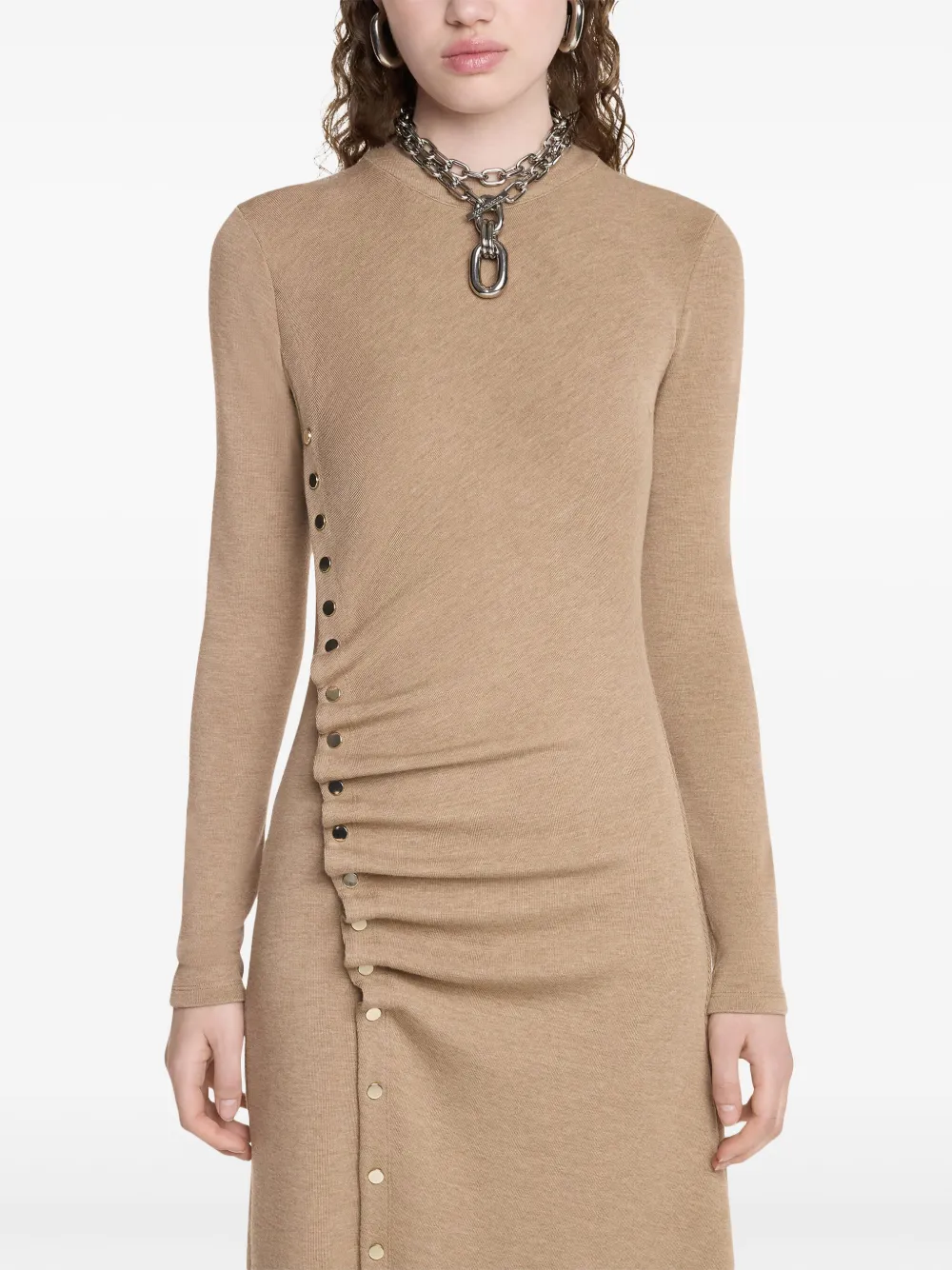 Rabanne Asymmetrische jurk Bruin