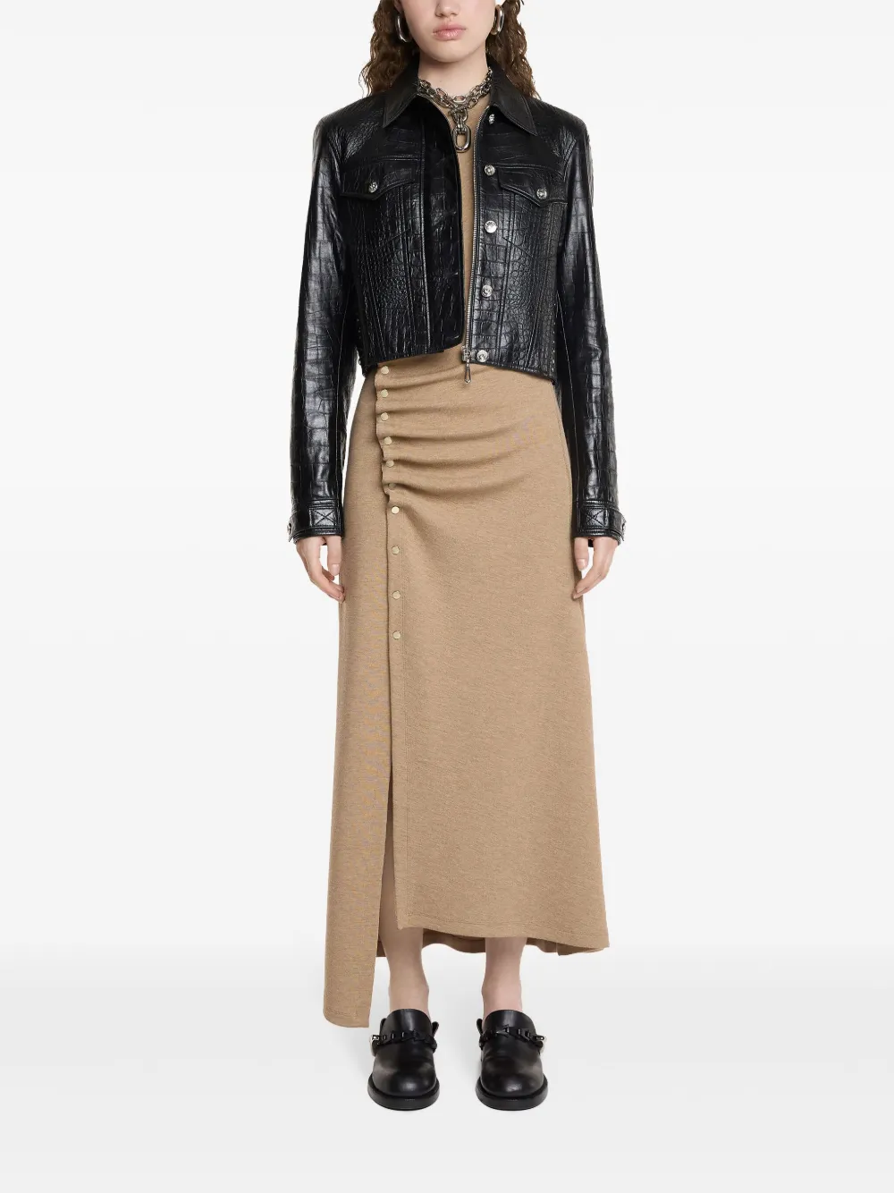 Rabanne Asymmetrische jurk - Bruin