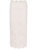 Rabanne floral-lace sheer skirt - White