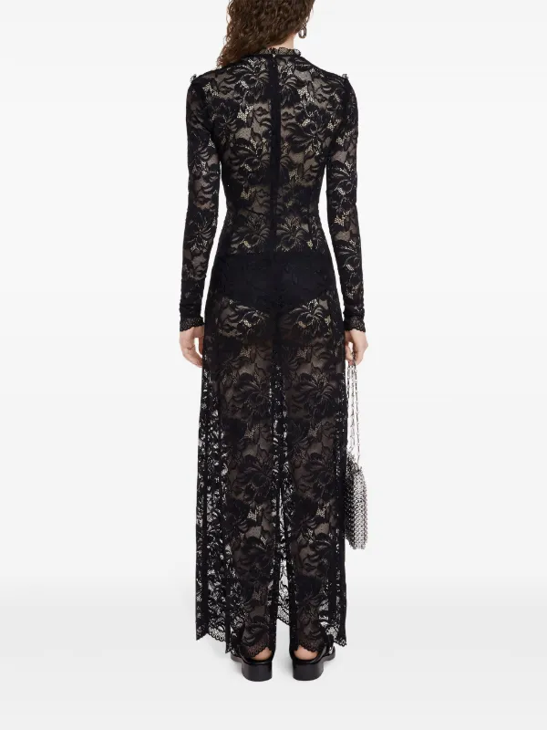 Rabanne Lace Maxi Dress | Black | FARFETCH