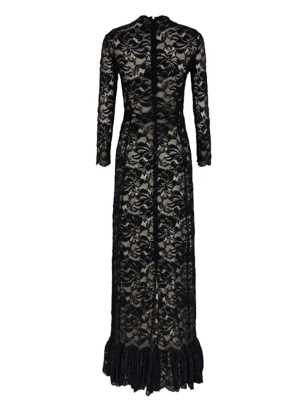Rabanne Lace Maxi Dress | Black | FARFETCH