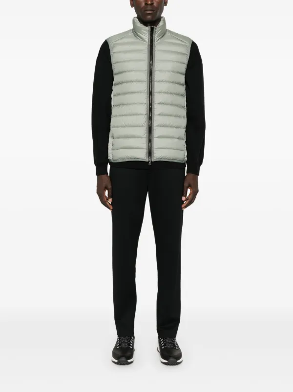 Stone Island Compass badge Puffer Gilet Grey FARFETCH UK