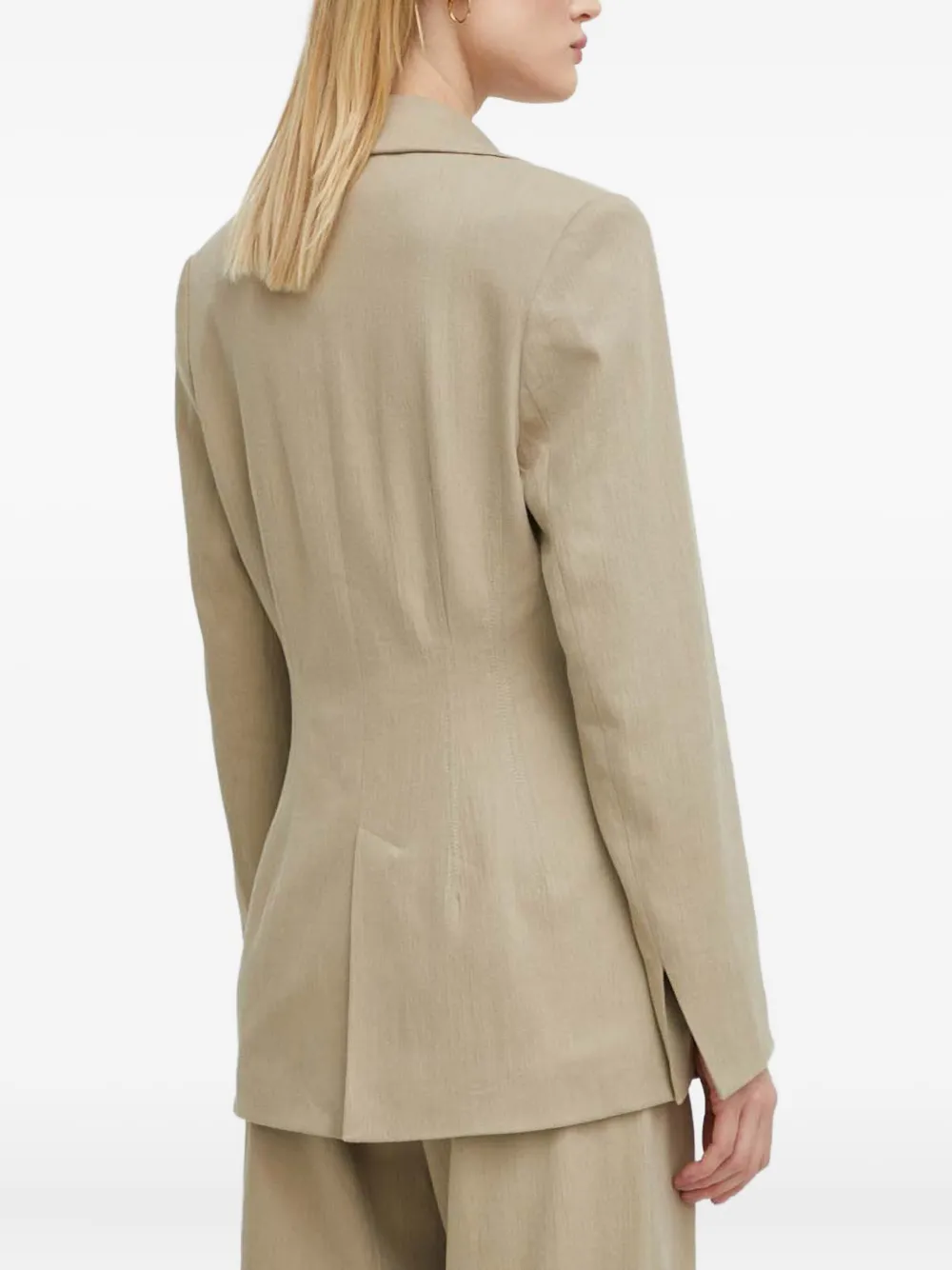Samsoe & Samsoe Single-breasted Notched-lapel Blazer In Neutral