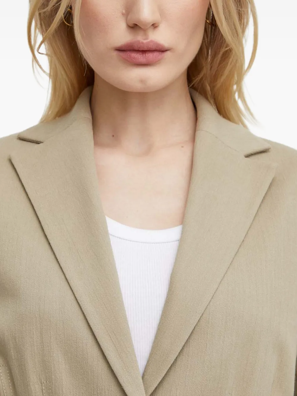 Samsoe & Samsoe Single-breasted Notched-lapel Blazer In Neutral