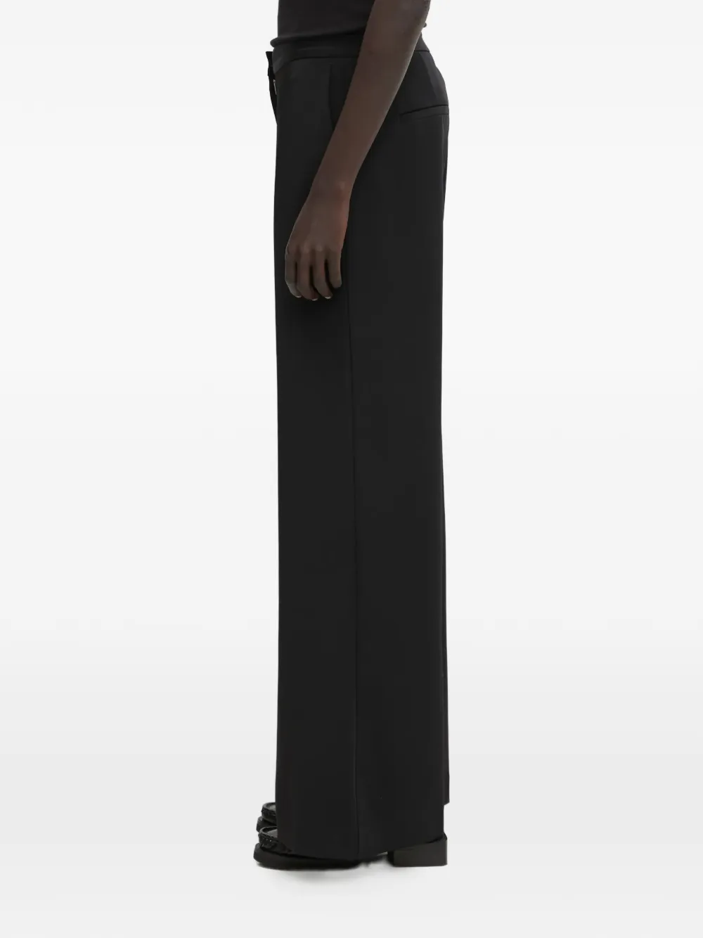  Samsoe Samsoe Rear Welt Pockets Wide-leg Trousers - Black 