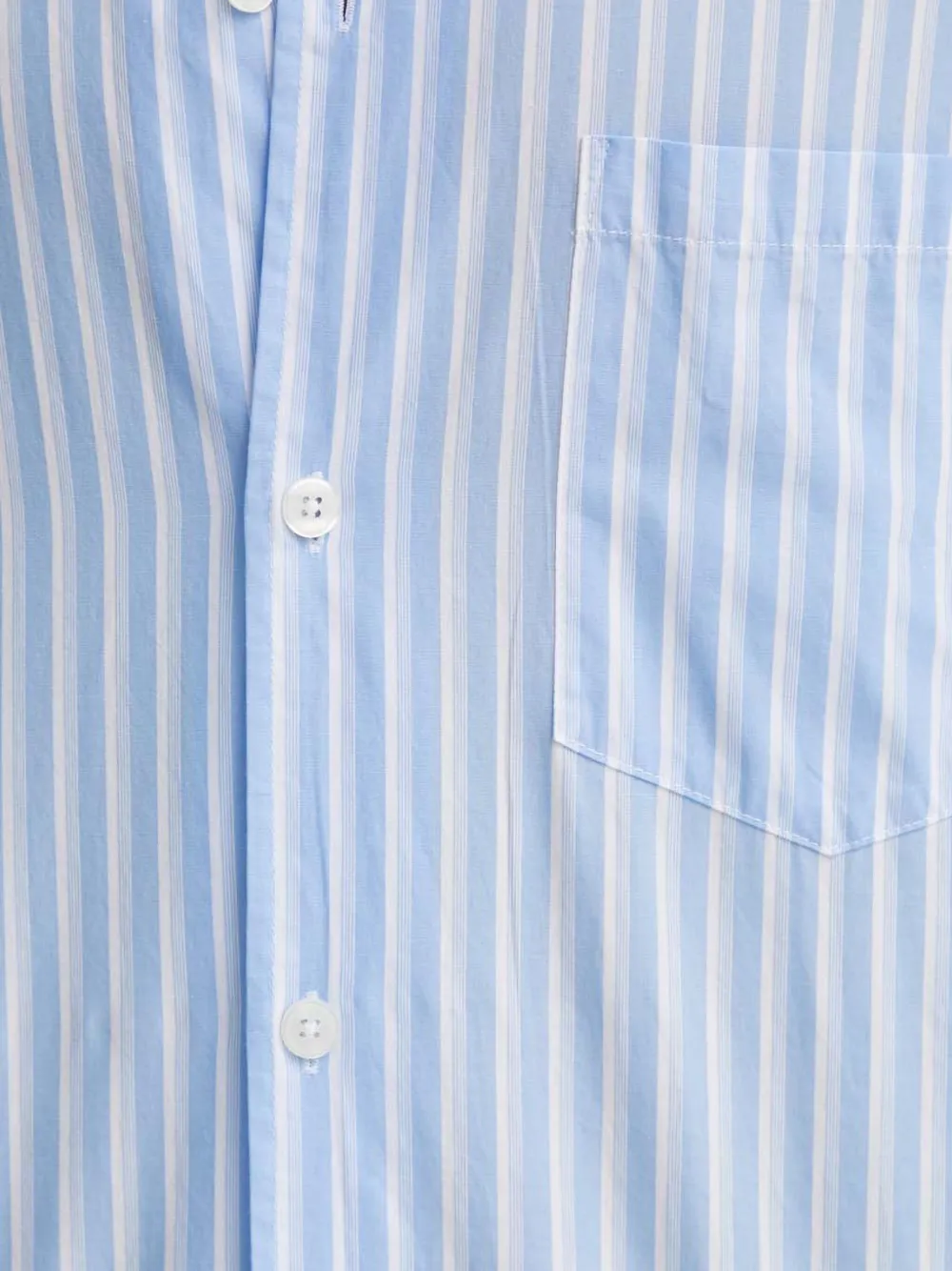 Samsoe & Samsoe Chest-pocket Striped-pattern Shirt In Blue