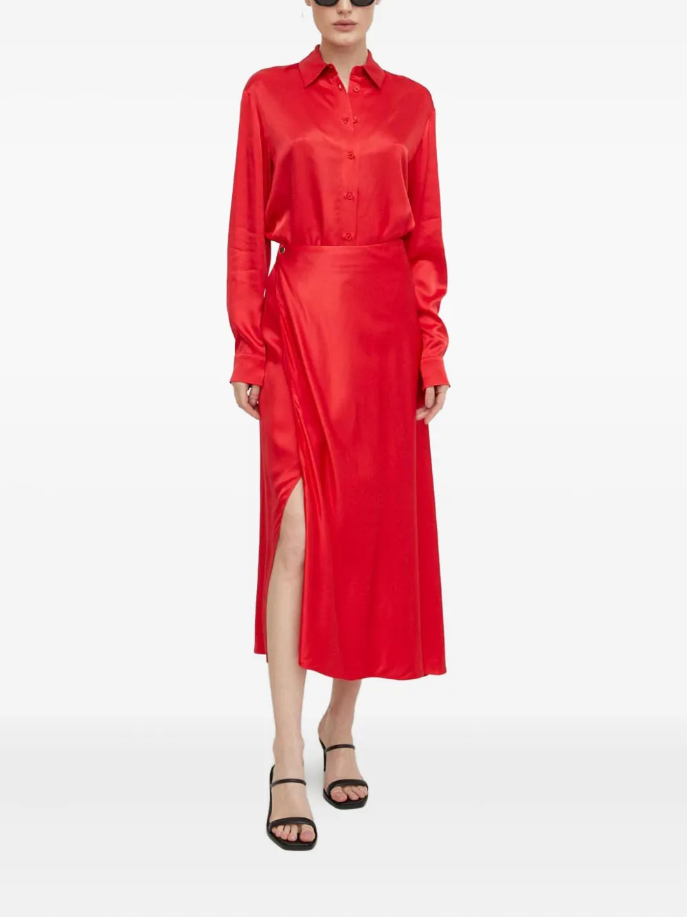 SAMSOE SAMSOE Asymmetrische rok - Rood