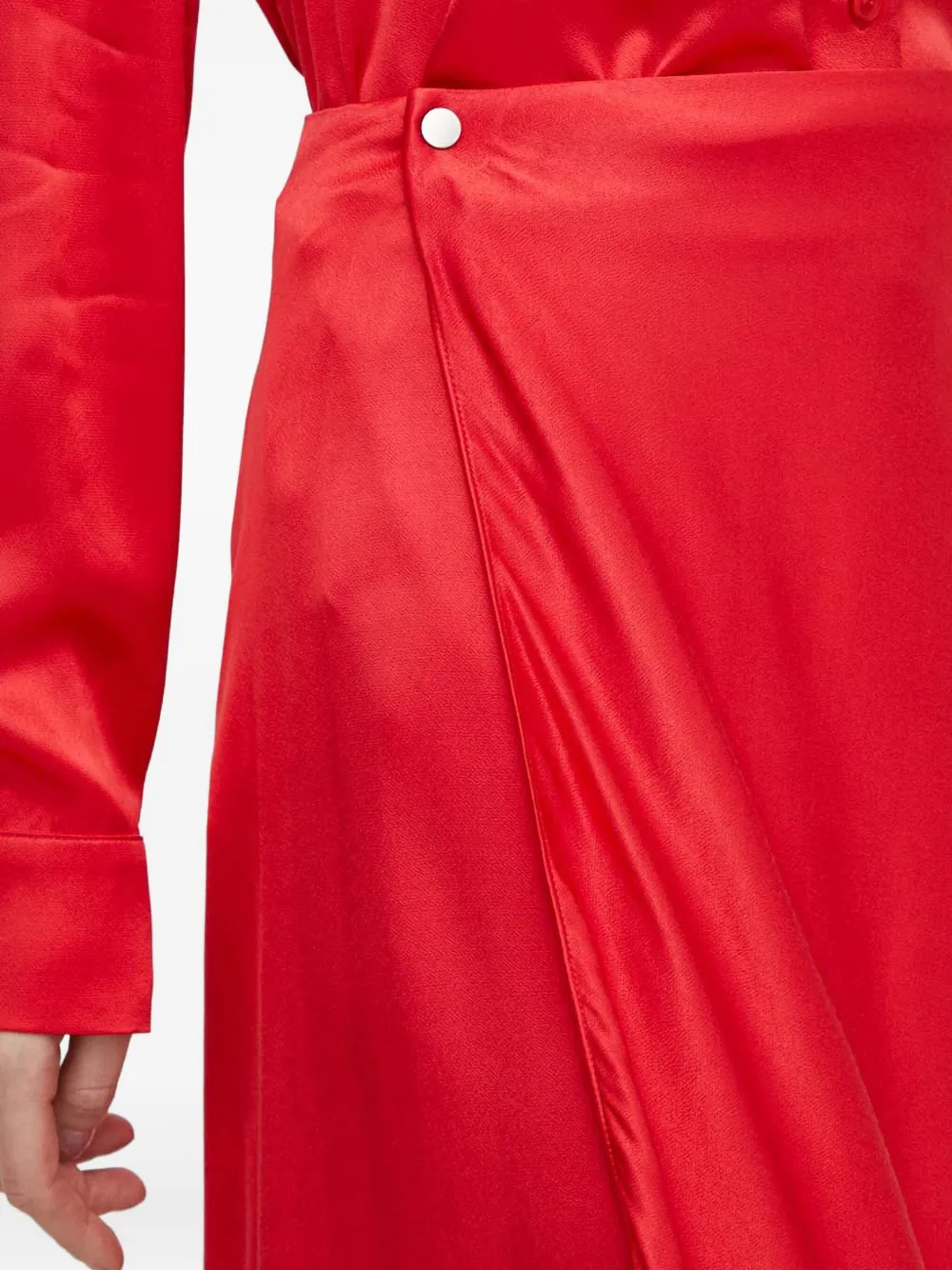 Samsoe & Samsoe Asymmetrical-hem Skirt In Red