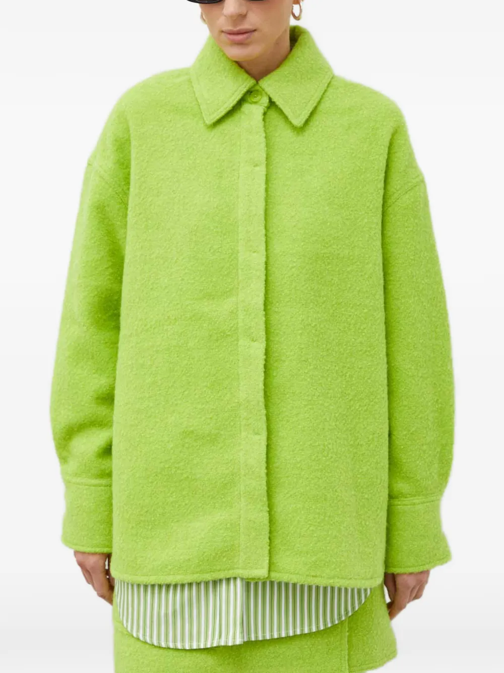 SAMSOE SAMSOE INEZ cotton shirt - Verde