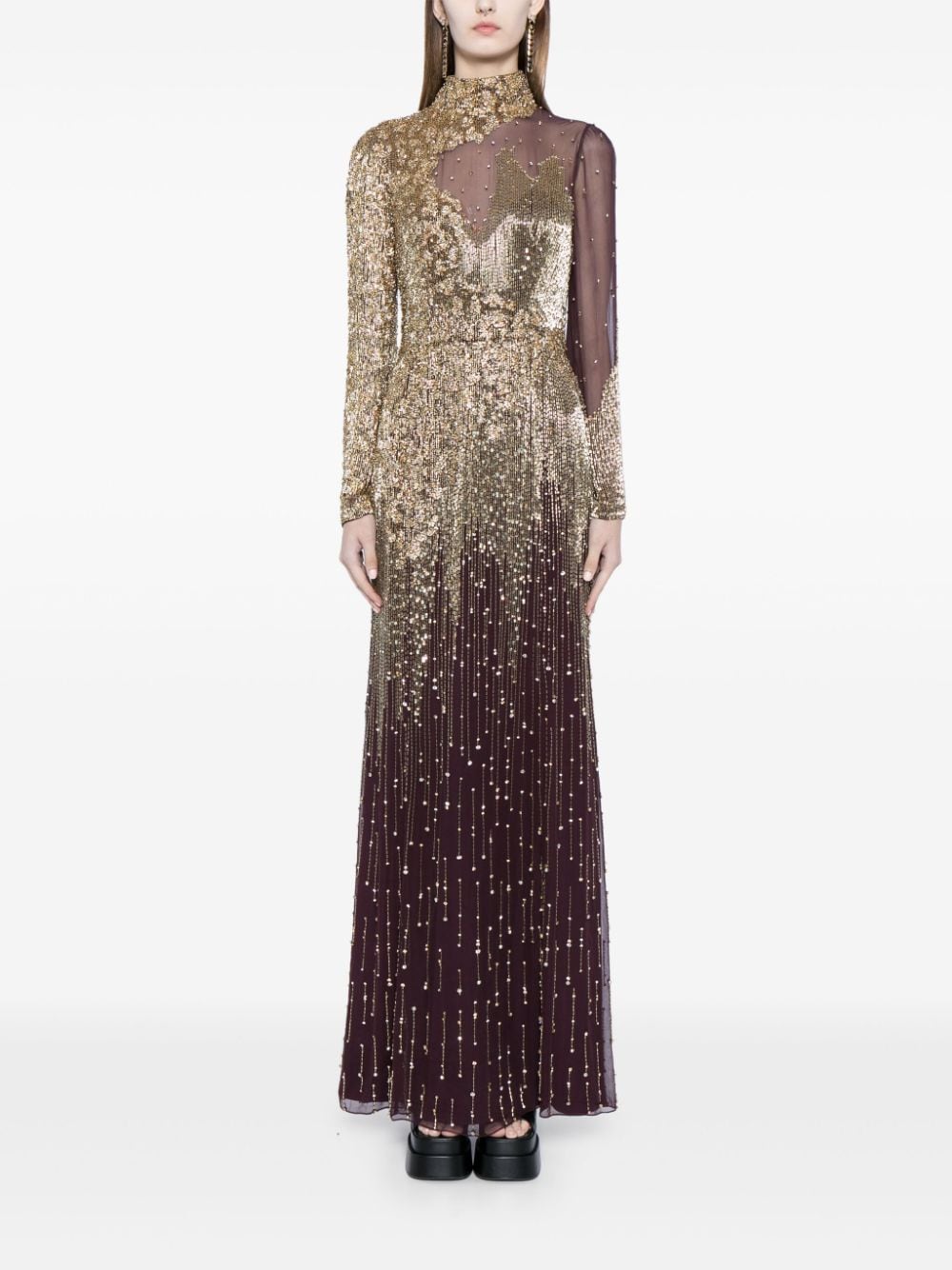 Cheap Jenny Packham Starman sequin embellished gown Women