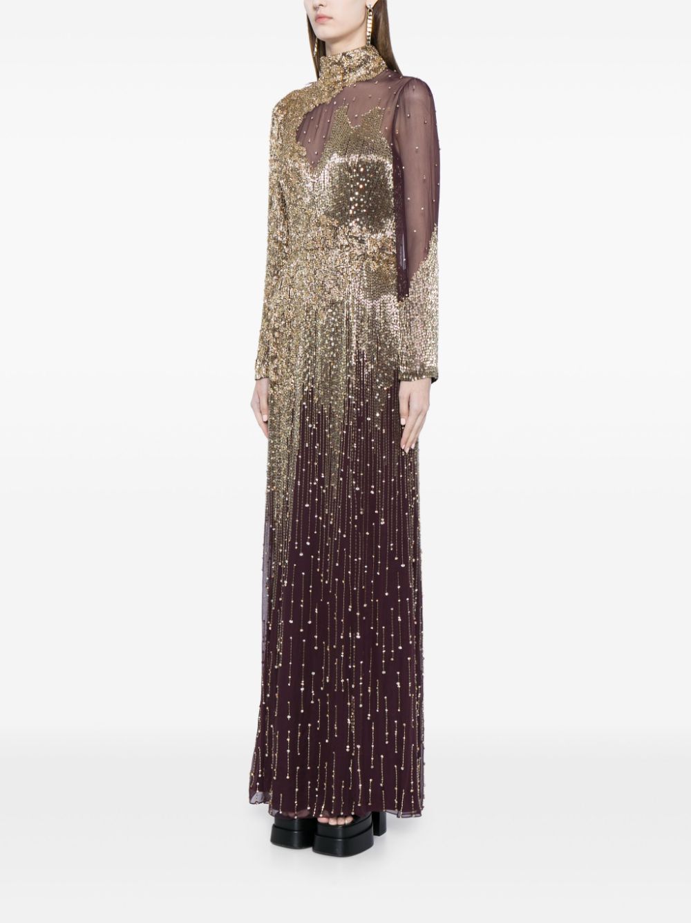 Jenny Packham Starman sequin embellished gown Women