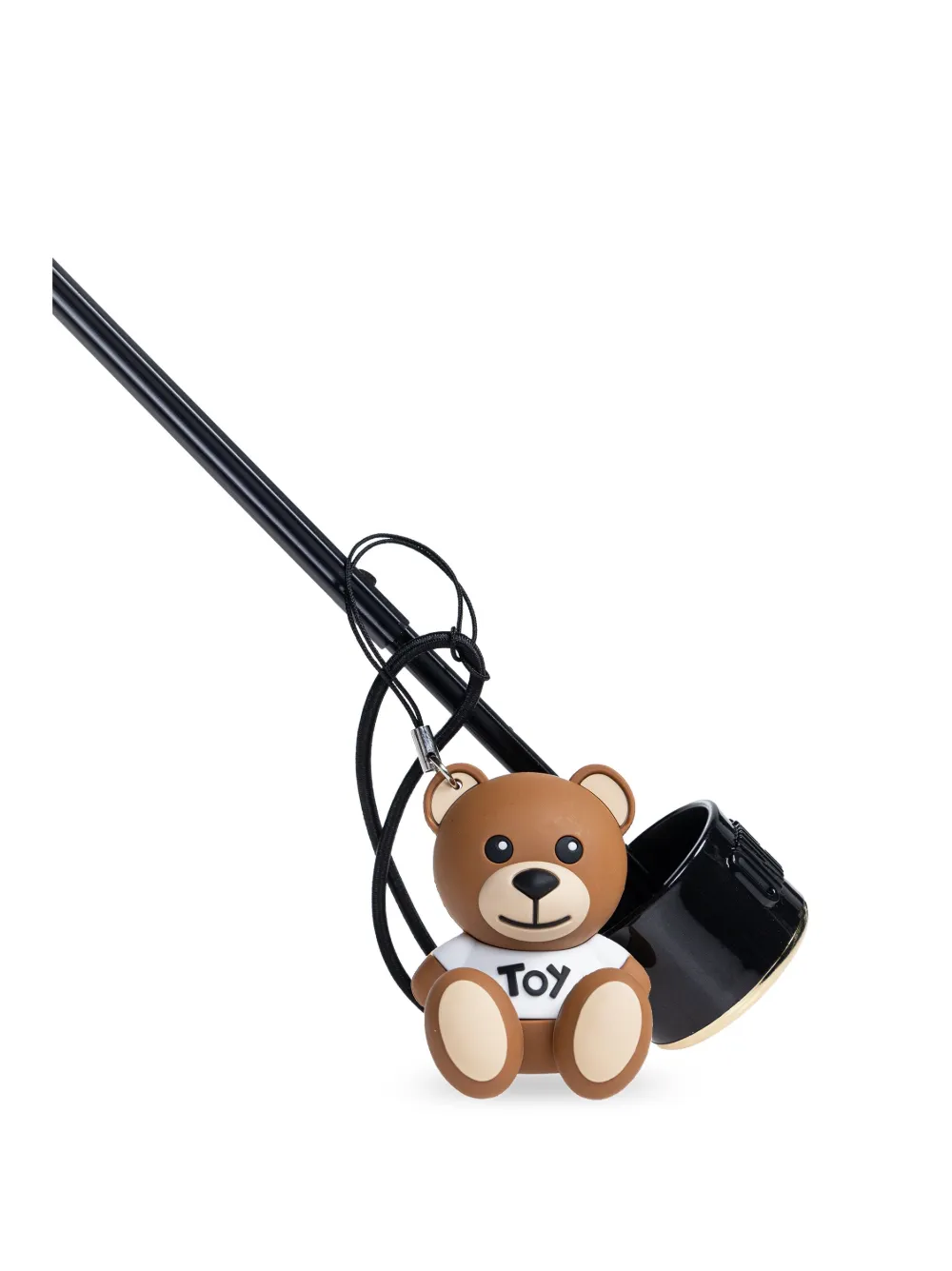 Moschino Compacte paraplu met teddybeerprint Zwart