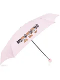 Moschino teddy bear-logo print compact umbrella - Pink