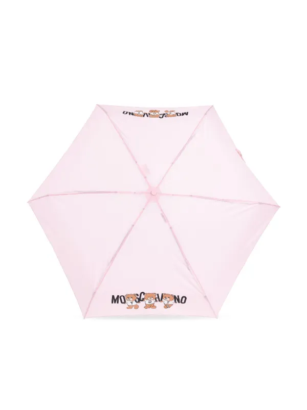 Moschino Teddy bear-logo Print Compact Umbrella | Pink