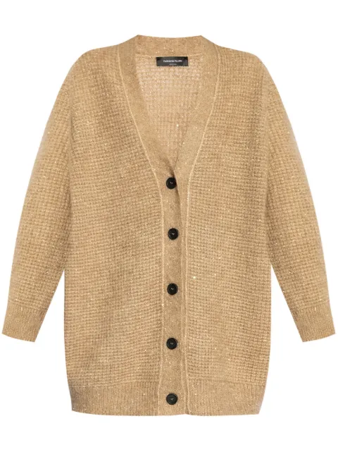 Fabiana Filippi sequin-detail waffle-knit cardigan