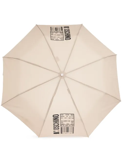 Parapluie compact à logo imprimé - Moschino - Modalova