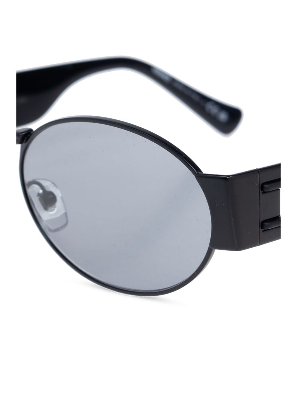 Shop Versace Oval-frame Sunglasses In Black