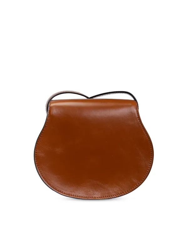 Chloé Small Marcie Leather Saddle Bag | Brown | FARFETCH