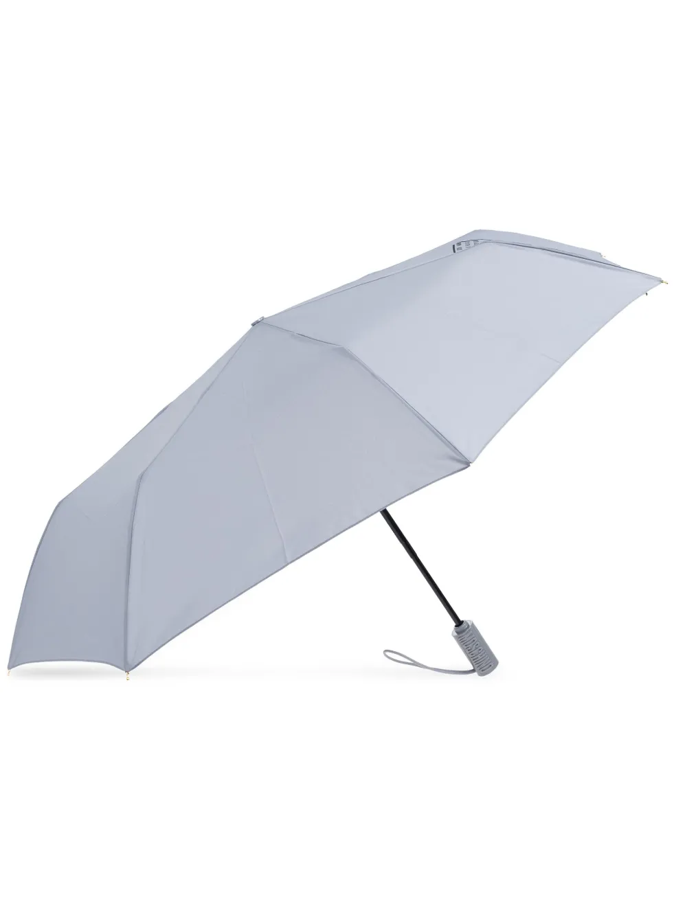 Moschino logo-barcode-print compact umbrella - Grigio