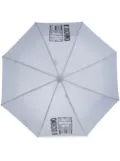 Moschino logo-barcode-print compact umbrella - Grey