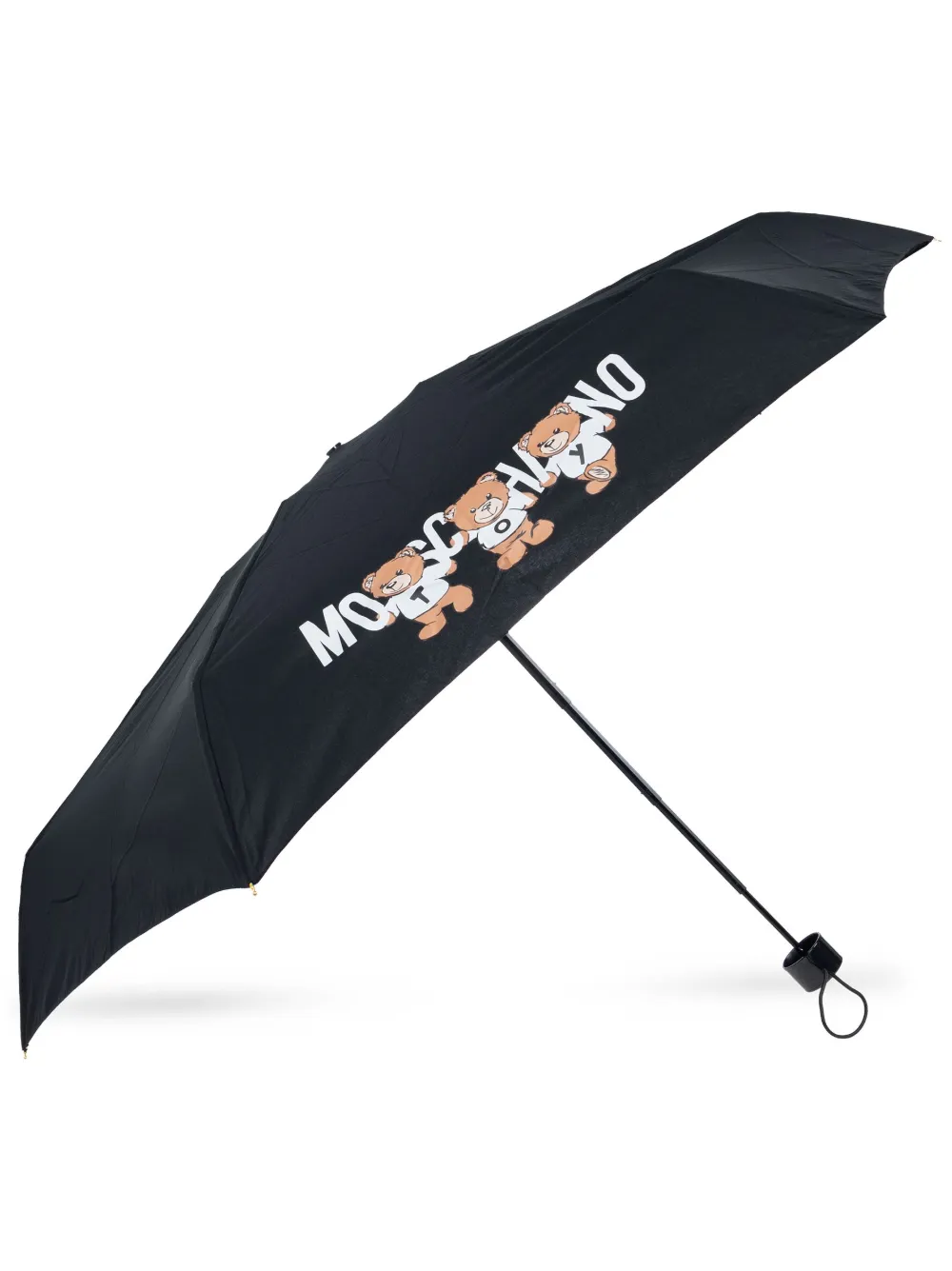 Moschino teddy bear-logo print compact umbrella - Nero