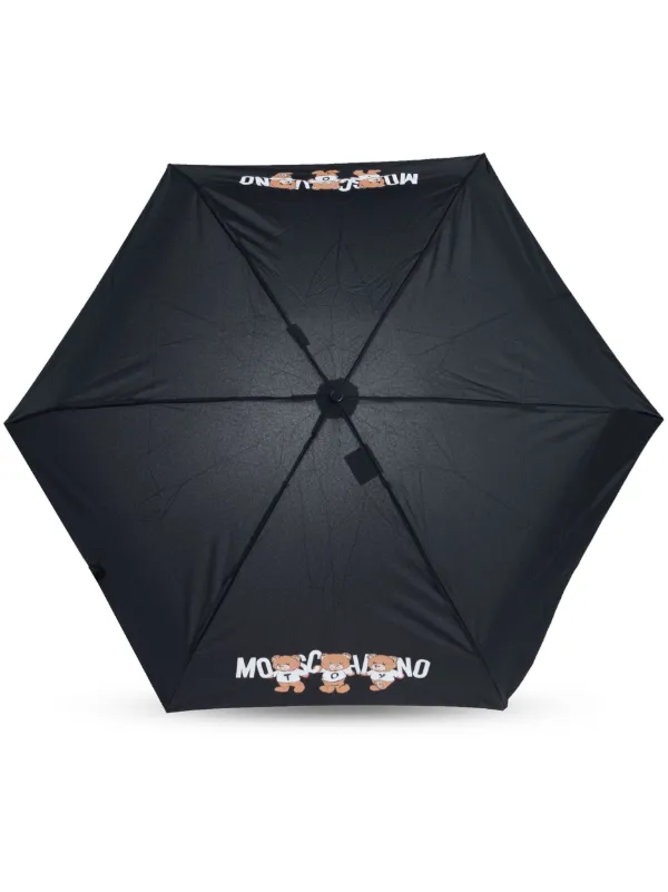 Moschino Teddy bear-logo Print Compact Umbrella Black FARFETCH PH