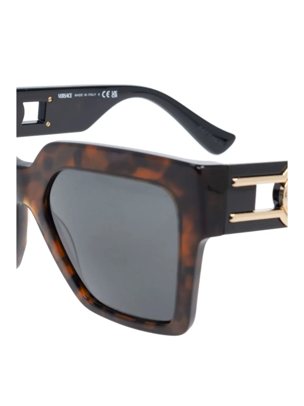 Versace Eyewear Zonnebril met vierkant montuur Bruin