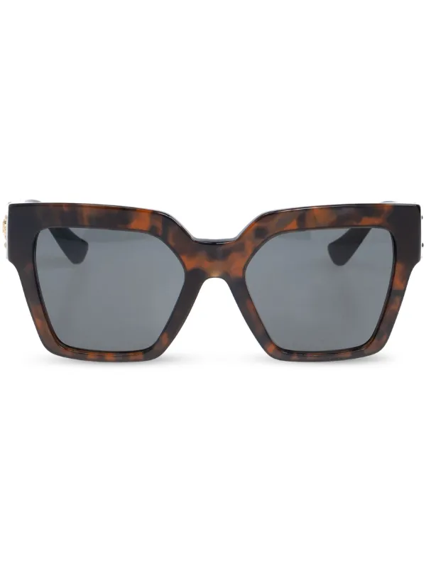 Versace Eyewear スクエアフレーム サングラス | ブラウン