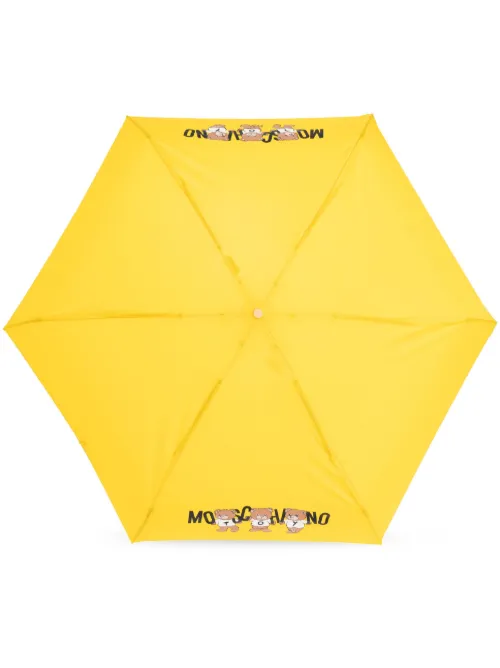 Parapluie compact à imprimé Teddy Bear - Moschino - Modalova
