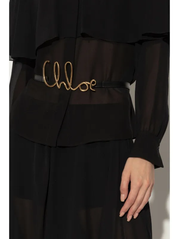 Chloé Iconic Small Buckle Belt | Black | FARFETCH Chloé Iconic Small Buckle Belt | Black | FARFETCH