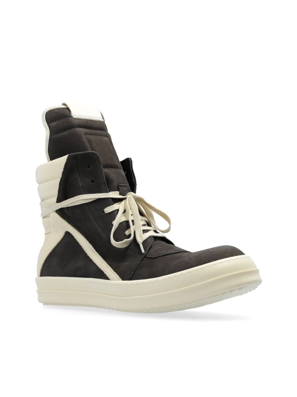 Shop Rick Owens Lace-up Hi-top Trainers In Black