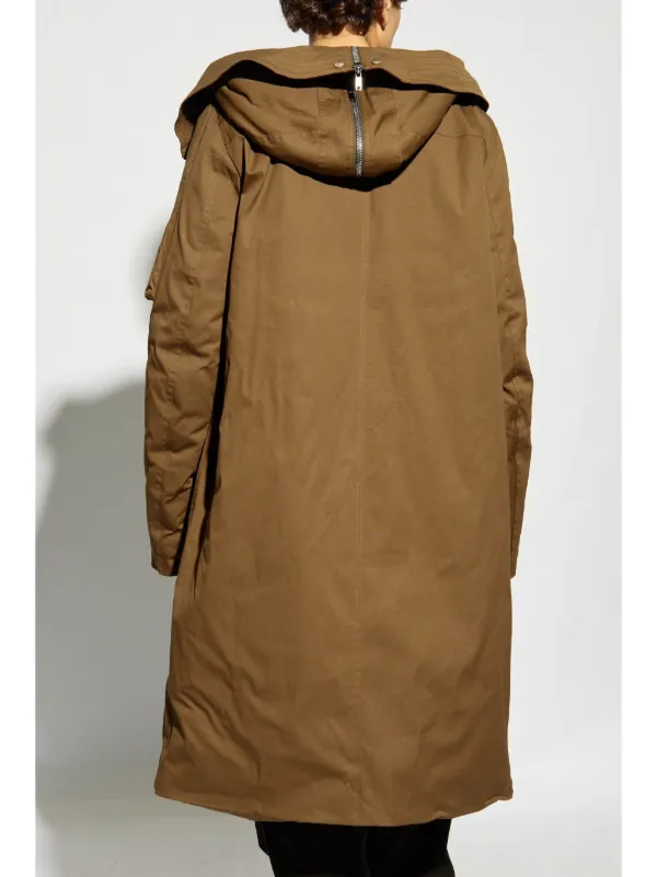 Rick Owens フーデッド トレンチコート ジャケット Dustカラー