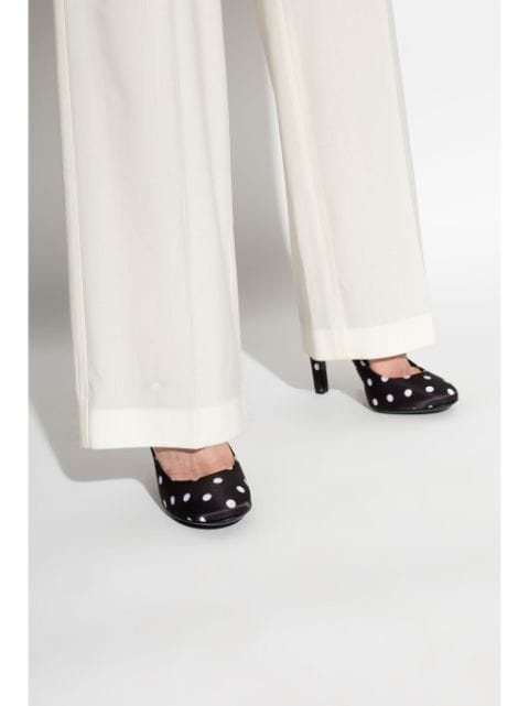 105mm polka-dot print Mary Jane pumps