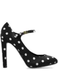 Dolce & Gabbana 105mm polka-dot print Mary Jane pumps - Black