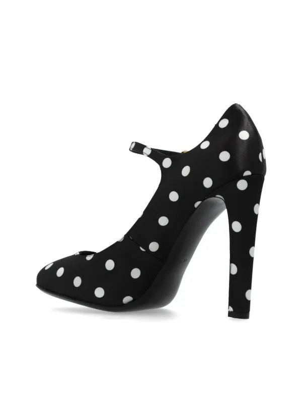 Dolce & Gabbana 105mm polka-dot Print Mary Jane Pumps | Black