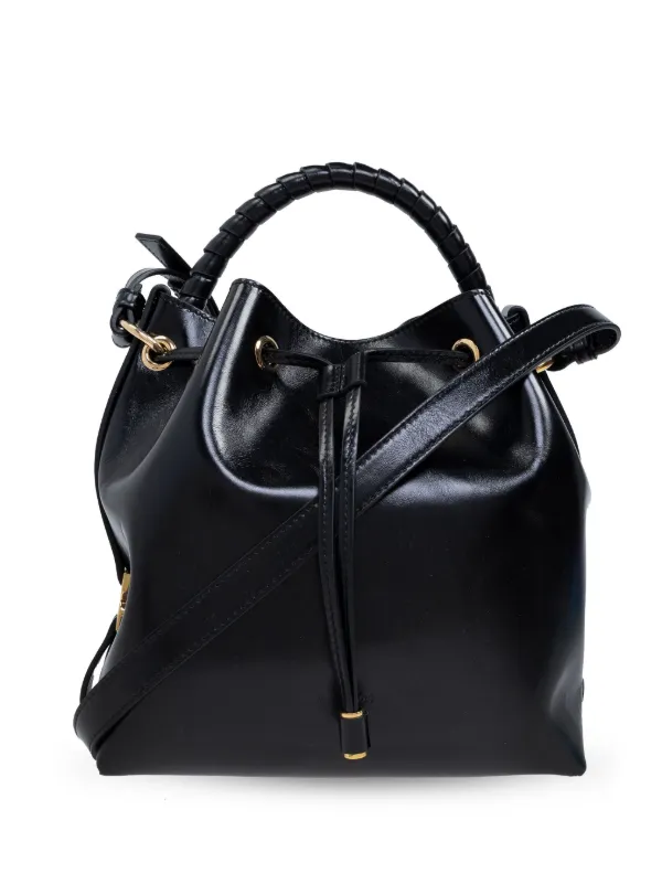 Chloe Leather Bucket Bag Black FARFETCH UK