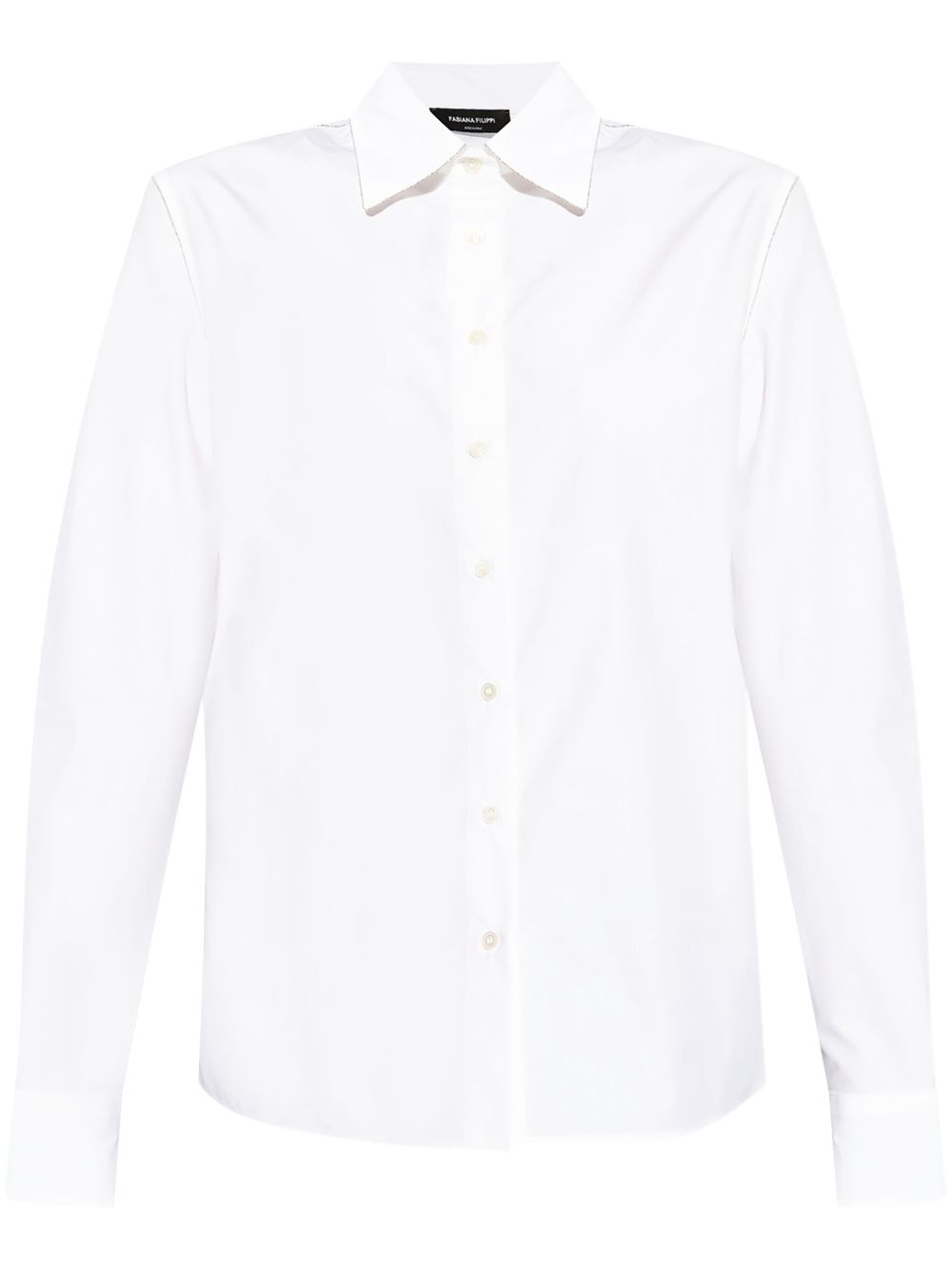 Fabiana Filippi embellished long-sleeved shirt - White