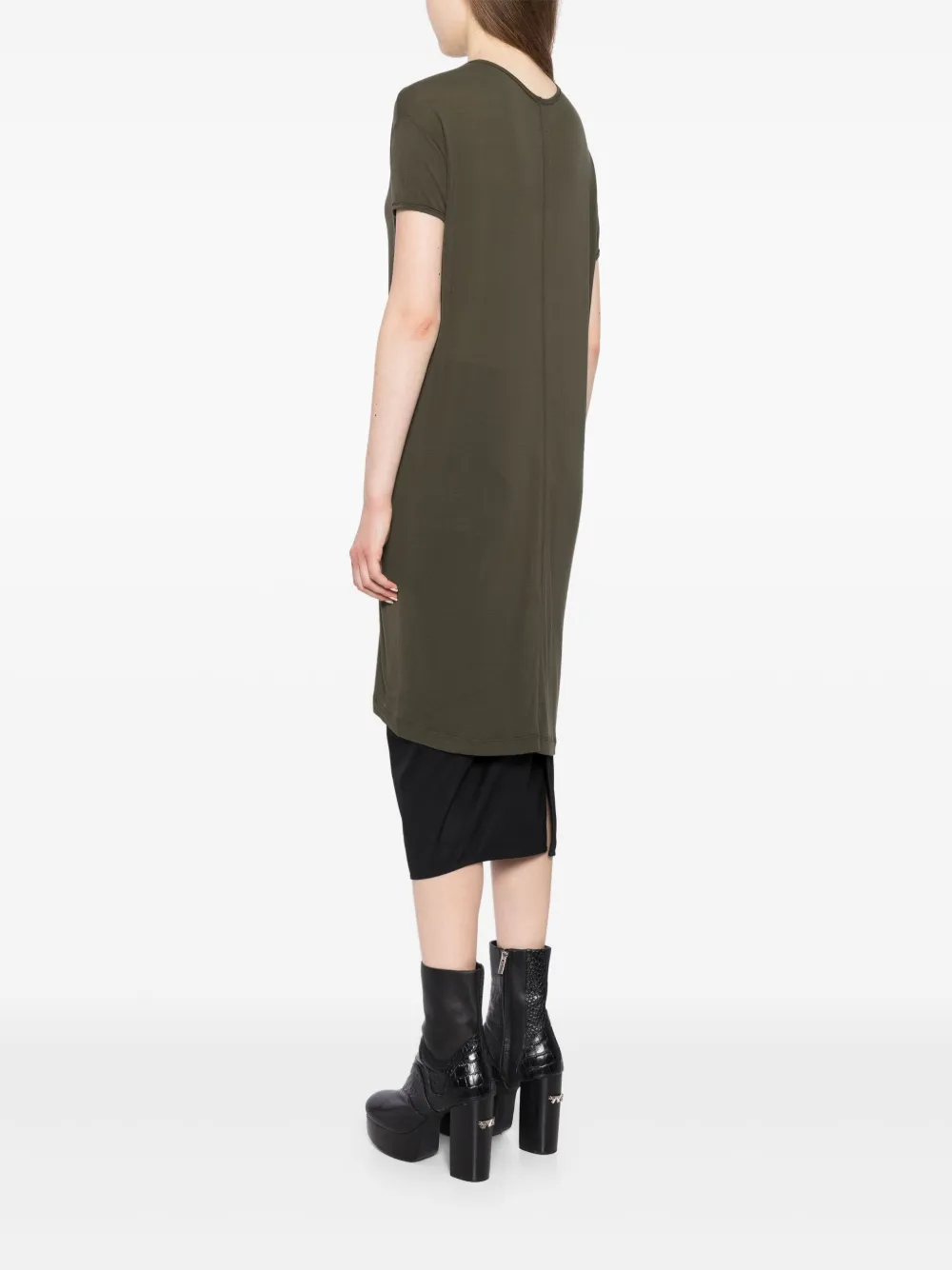 Rick Owens Gathered T-shirt In Green