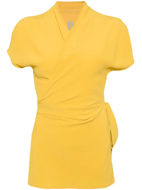 Rick Owens Laura crepe wrap blouse