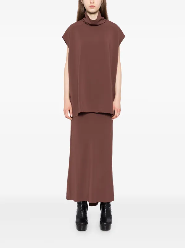 ◆送料・関税込◆RICK OWENS フレア リブニットウエストスカート Rick Owens リブ フレアスカート | ニュートラル | FARFETCH JP