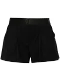 John Richmond logo-waistband mini shorts - Black