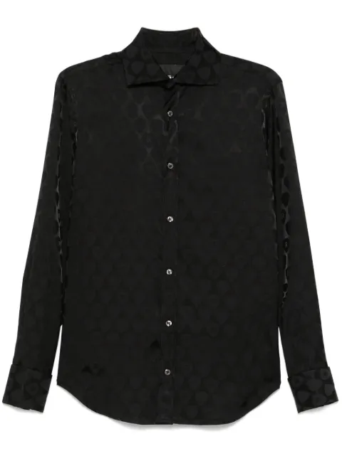John Richmond patterned-jacquard shirt