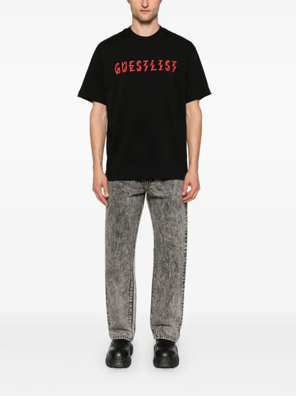44 LABEL GROUP Lasered Cotton T-shirt | Black | FARFETCH