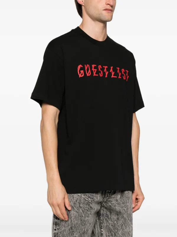 44 LABEL GROUP Lasered Cotton T-shirt | Black | FARFETCH