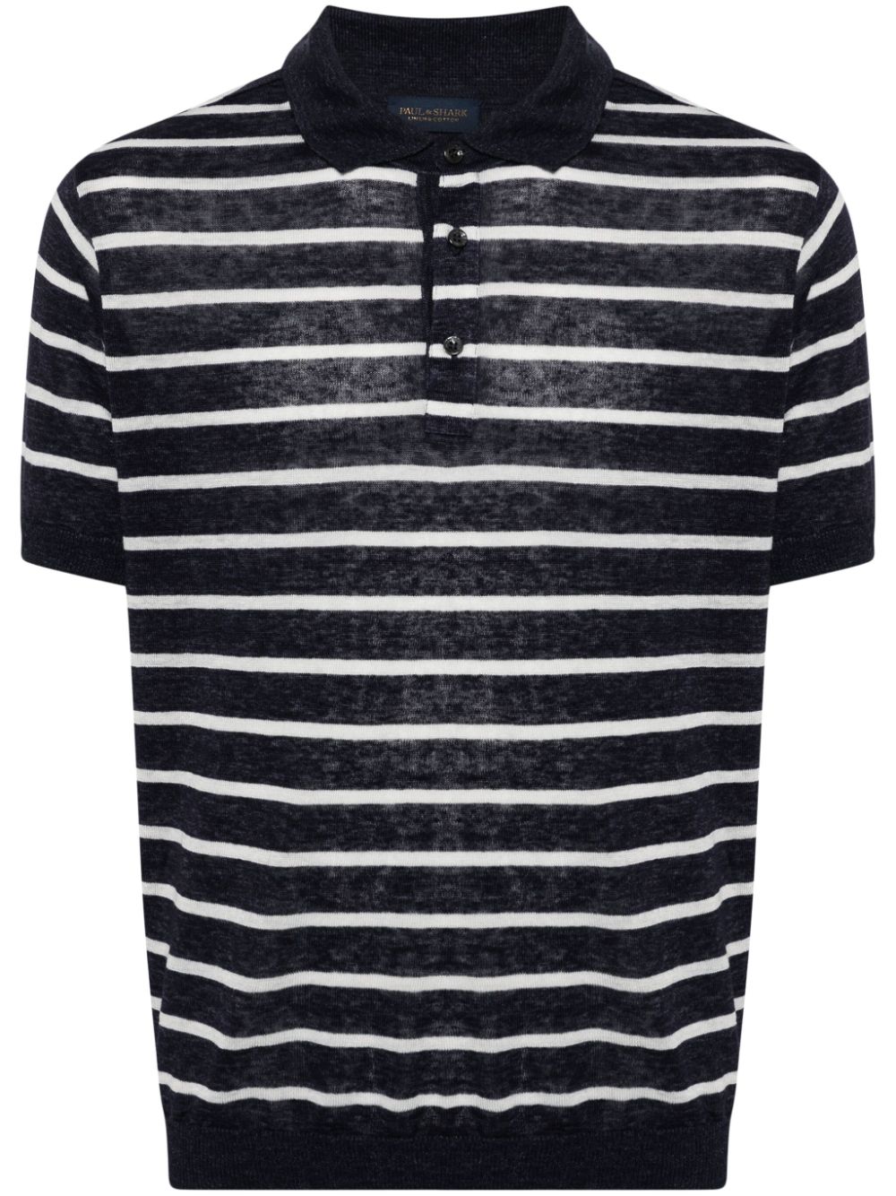 striped linen polo shirt