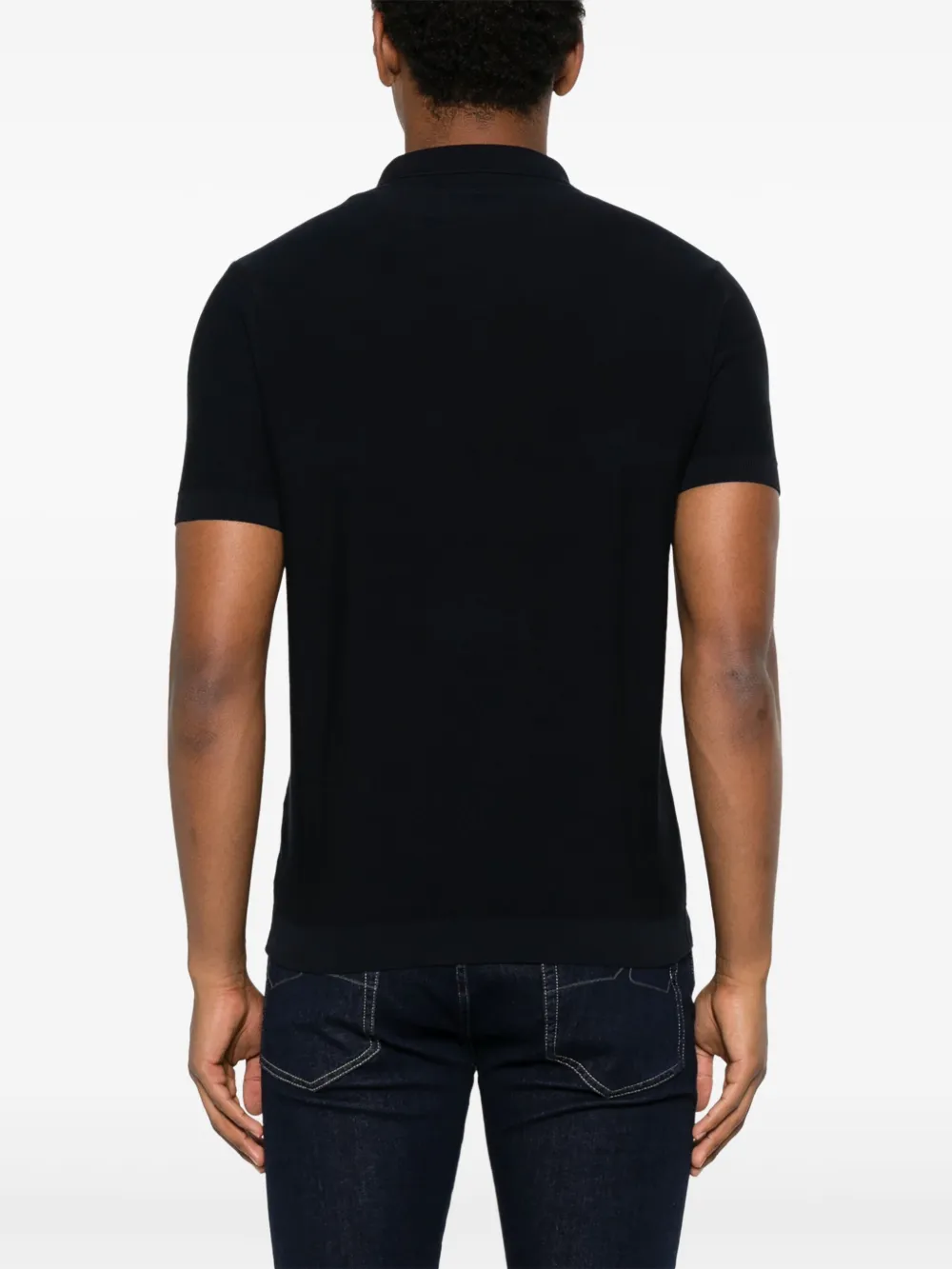 Paul & Shark Buttoned Virgin-wool Polo Shirt In Blue